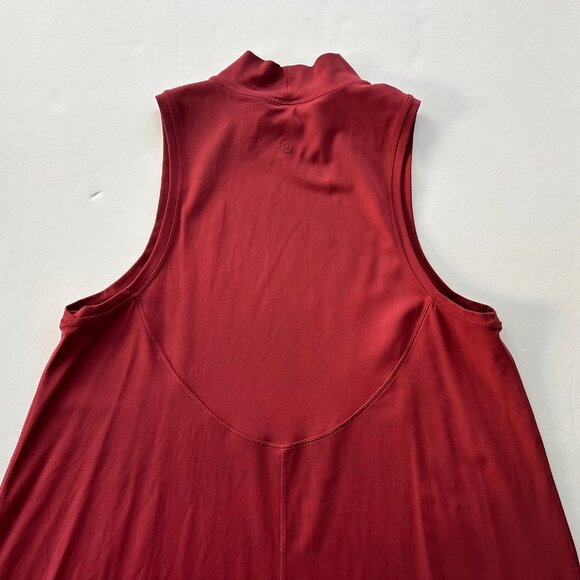 Lululemon All Aligned A-line Dress Chianti Red Nulu Size 12 Swing Loose $118 - Picture 5 of 6